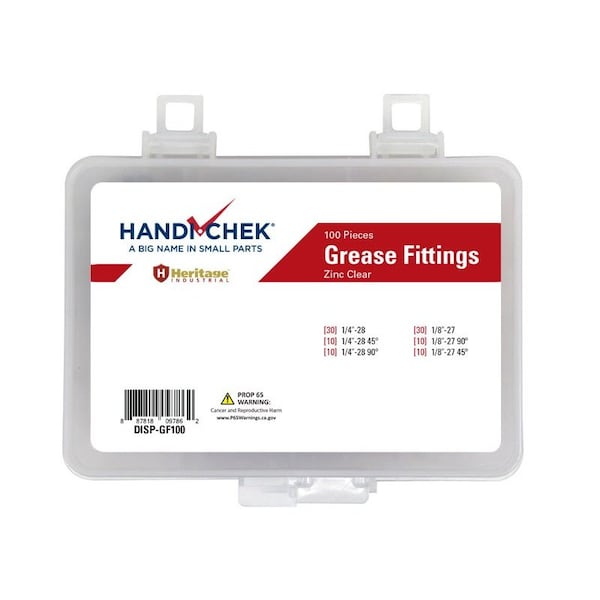 Heritage Industrial Grease Fittings Standard Assort, 100 pcs DISP-GF100 - main